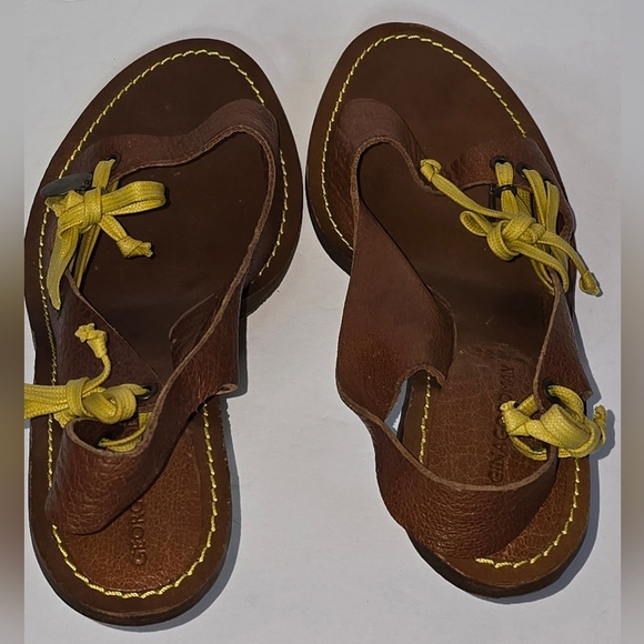 Georgina Goodman Italian Leather Heels w/ties Italian Size 38 US 7.5 - Picture 4 of 7